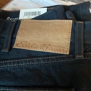 Blue jeans! Deep dark blue and relaxed fit!